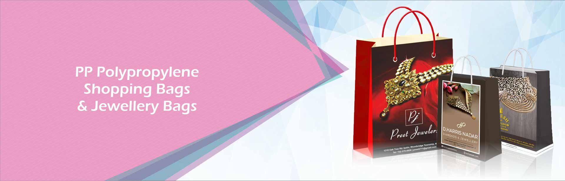 PP Polypropylene Shopping Bags & Jewellery Bags